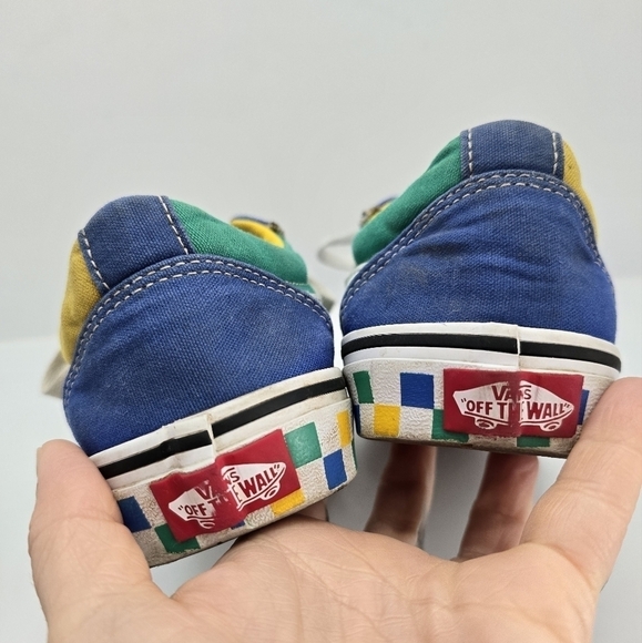 Vans | Old Skool yellow green colorblock canvas low-top sneakers | WMS 5.5 - Picture 7 of 11
